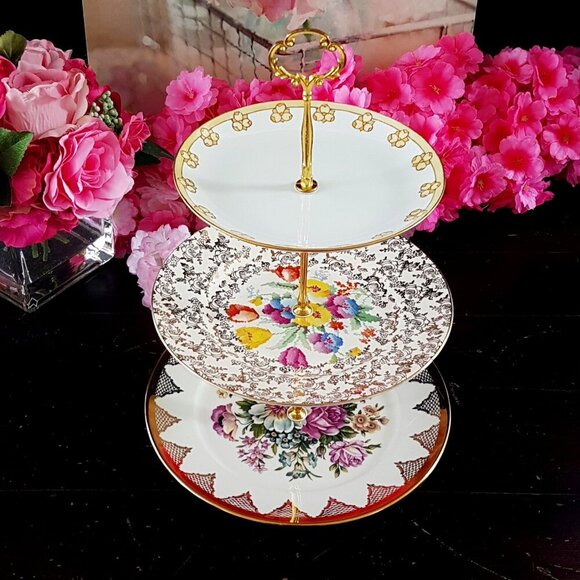 3 Tier Cake Stand Wedding Dessert High Tea Party Serving Tray Christmas Gift - Picture 1 of 12